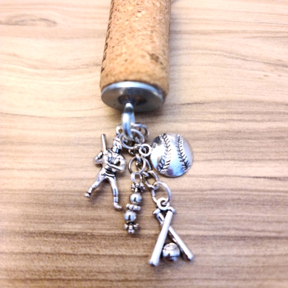 2 for 1 price BOGO -Upcycled Wine Cork Key Chain or Purse Charm- Pick Which 2. - Picture 11 of 16